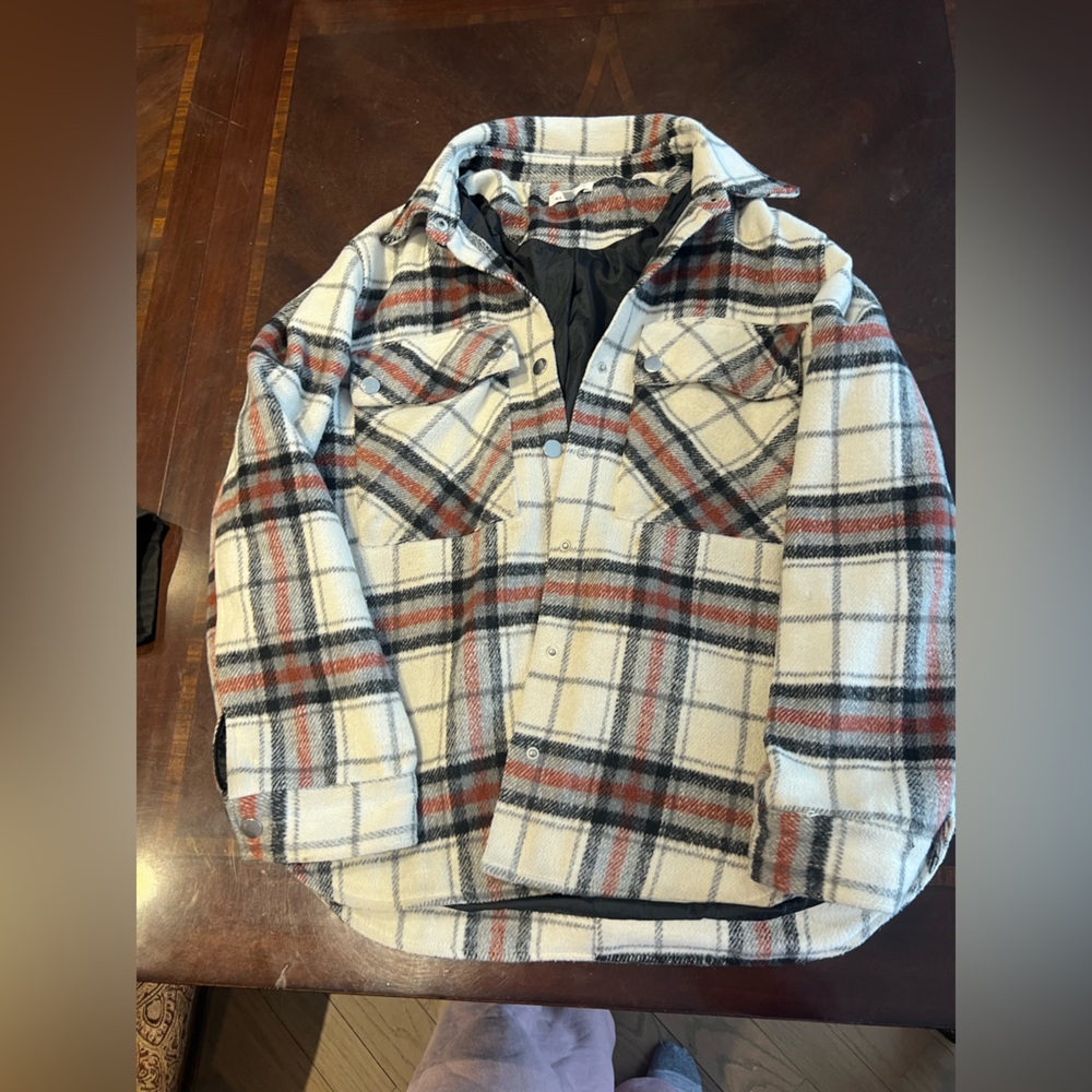Better Be Red and Black Plaid Shirt Jacket